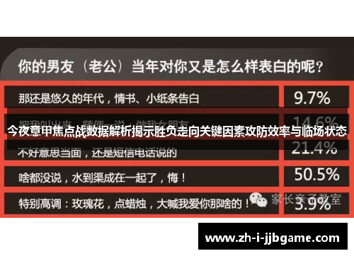 今夜意甲焦点战数据解析揭示胜负走向关键因素攻防效率与临场状态